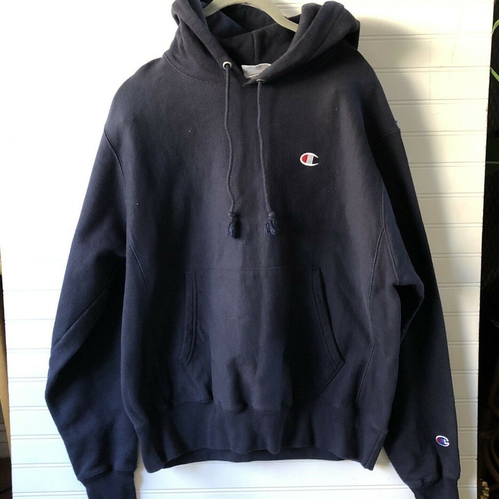 Champion Reverse Weave hoodie navy blue medium